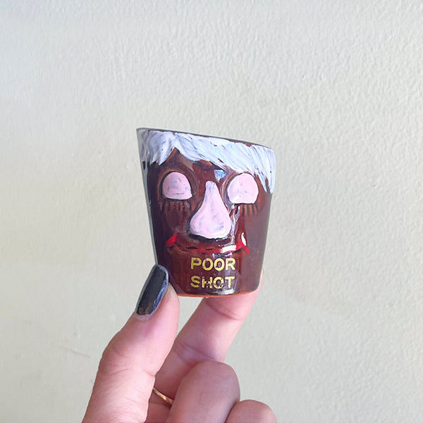 Vintage 1960's Shot Glass Friends