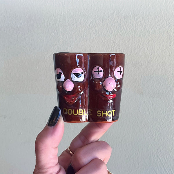 Vintage 1960's Shot Glass Friends