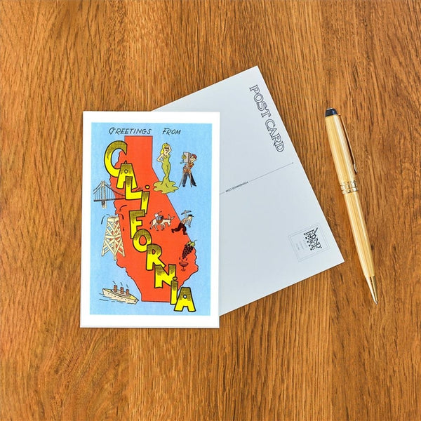 California Cartoon Postcard