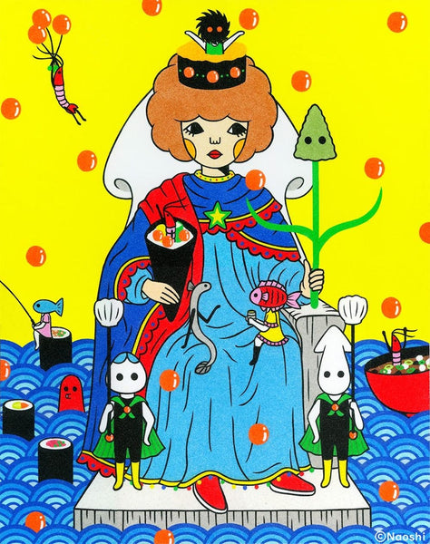 The King of Cups Tarot Card - An Original Sand Painting by Naoshi