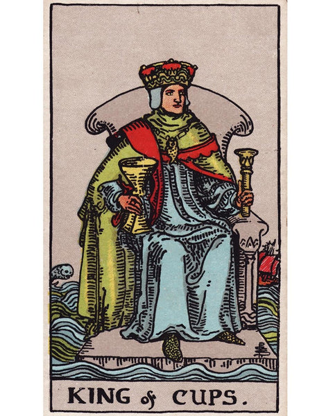 The King of Cups Tarot Card - An Original Sand Painting by Naoshi