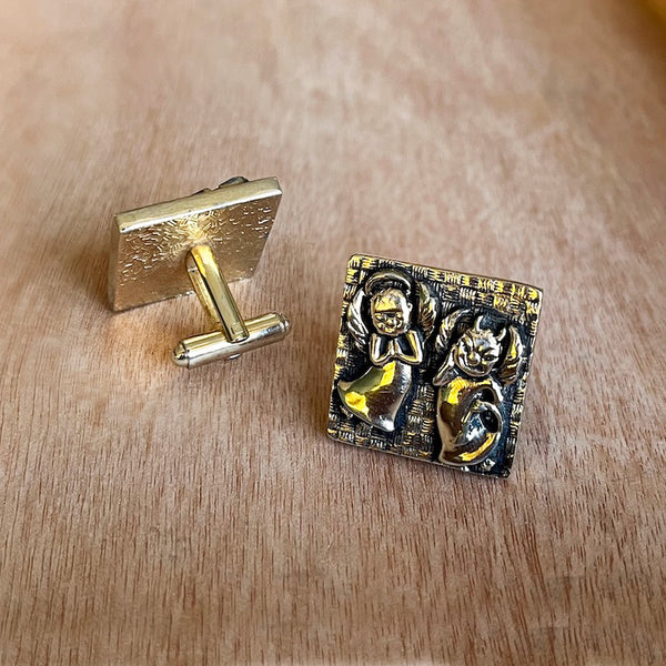 Devil & Angel Cufflinks - Vintage 1960's