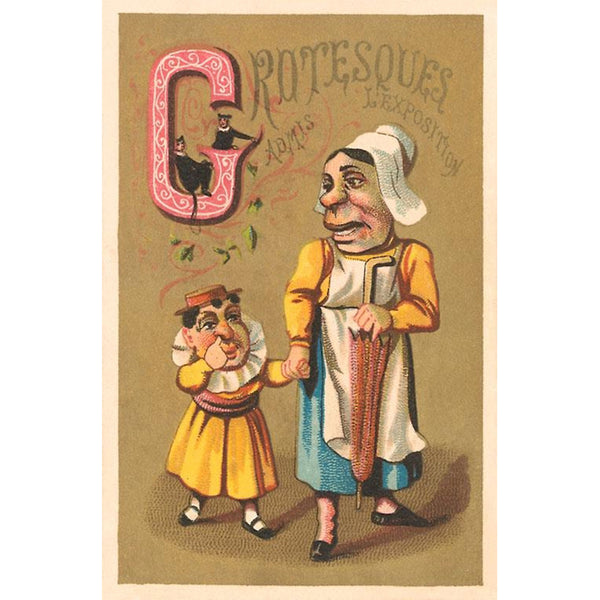 Grotesques Admis L'exposition Postcard