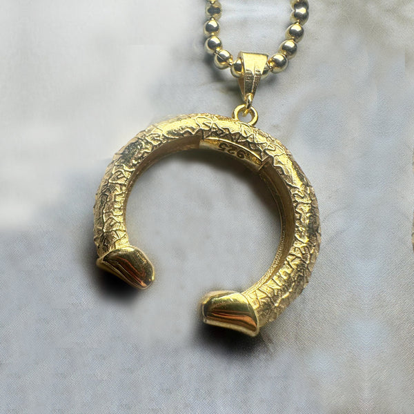 Phallus Ouroboros Necklace - Gold