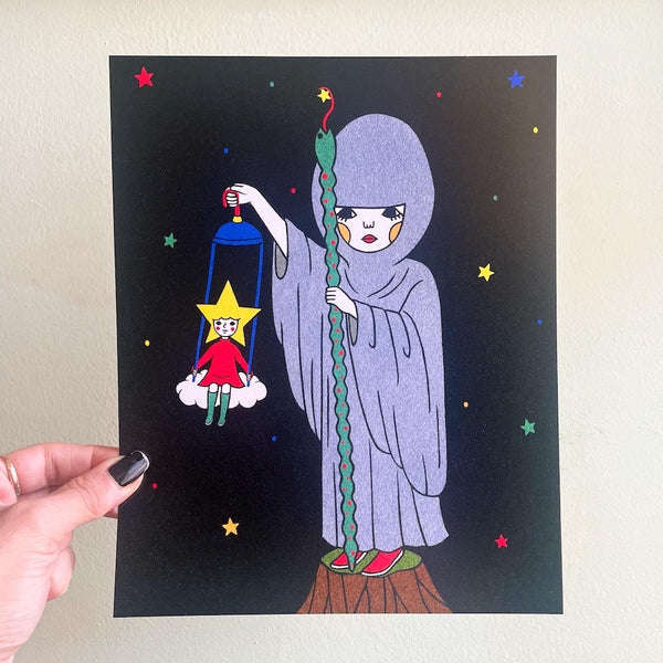 The Hermit - Tarot Card Art Print by Naoshi