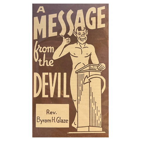 A Message From The Devil - Vintage 1950's