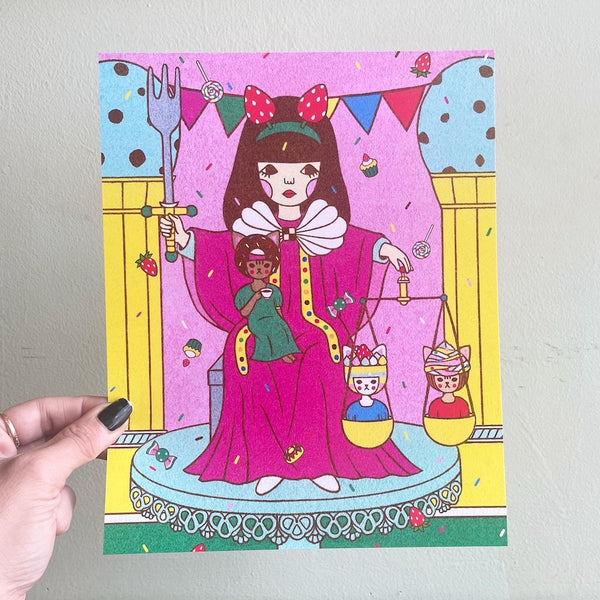 Justice - Tarot Card Art Print by Naoshi