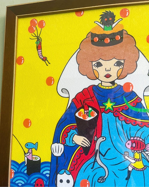 The King of Cups Tarot Card - An Original Sand Painting by Naoshi