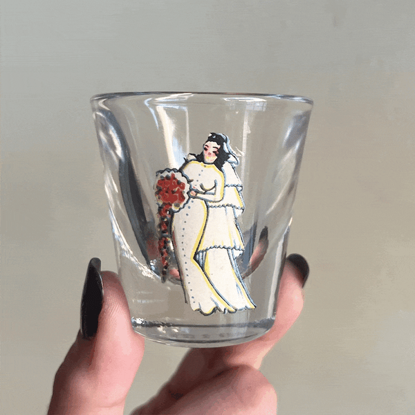 Vintage Nudie Girl Shot Glasses