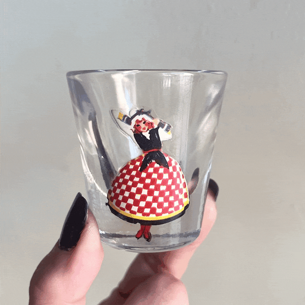 Vintage Nudie Girl Shot Glasses