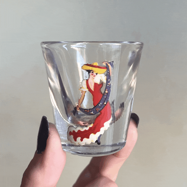 Vintage Nudie Girl Shot Glasses
