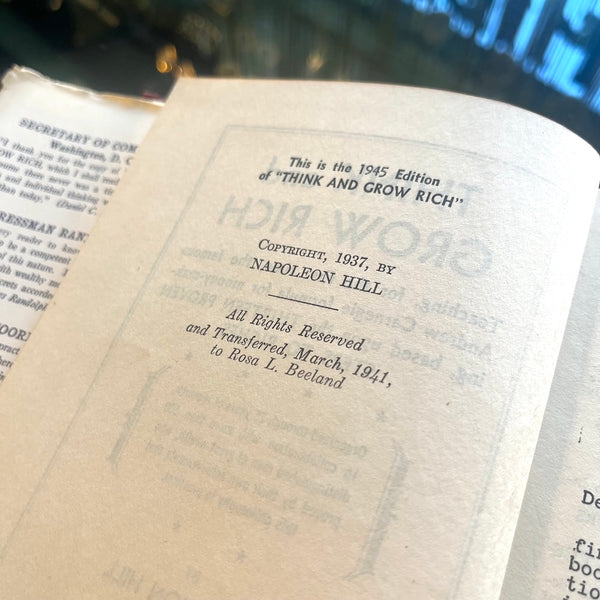 Think & Grow Rich - Vintage 1945