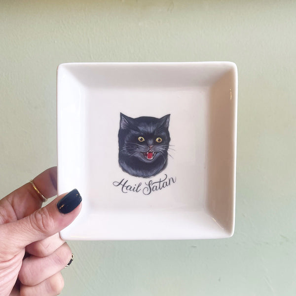 Hail Satan Ceramic Tray