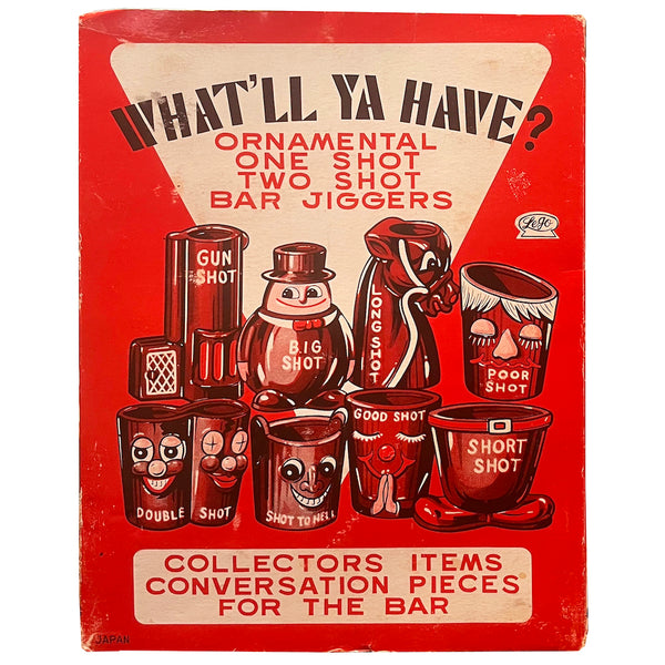 Vintage 1960's Shot Glass Friends