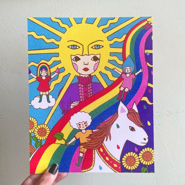 The Sun - Tarot Card Art Print by Naoshi