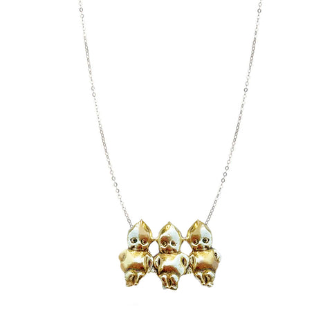 Triple Kewpie Necklace