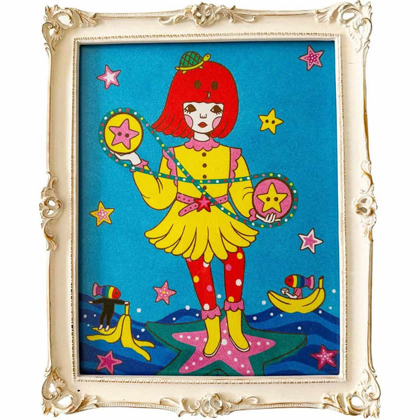 The Two of Pentacles Tarot Card - An Original Sand Painting by Naoshi