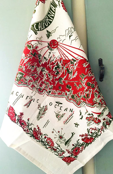 California Map Dish Towel