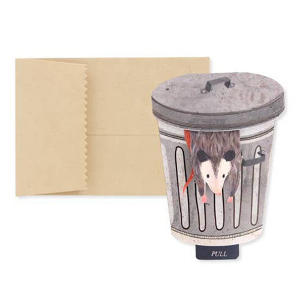 Let's Get Trashed Possum Pop-Up Card