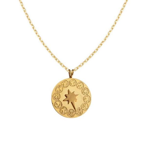 Vintage 1970's Zodiac Dial Necklace