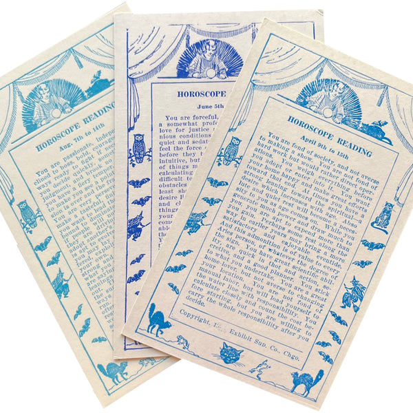 Vintage 1925 Weekly Horoscope Cards