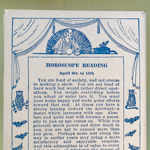 Vintage 1925 Weekly Horoscope Cards