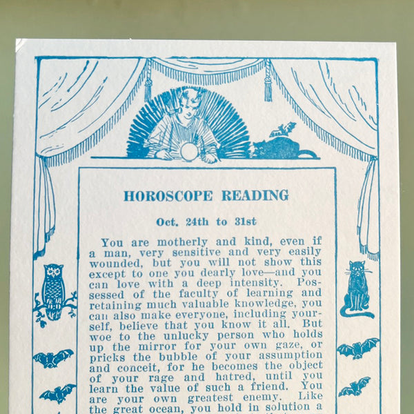 Vintage 1925 Weekly Horoscope Cards