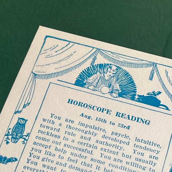 Vintage 1925 Weekly Horoscope Cards