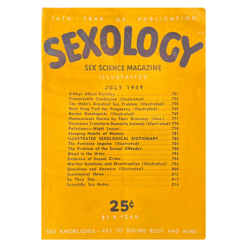 Sexology: America's First Sex Ed Magazine - Vintage July 1949