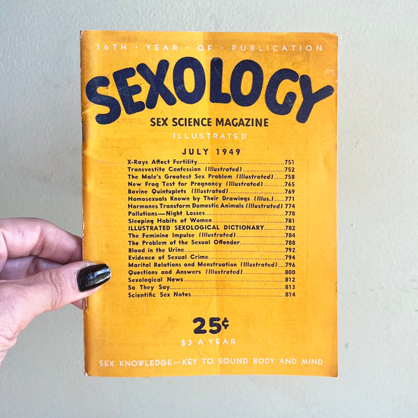 Sexology: America's First Sex Ed Magazine - Vintage July 1949