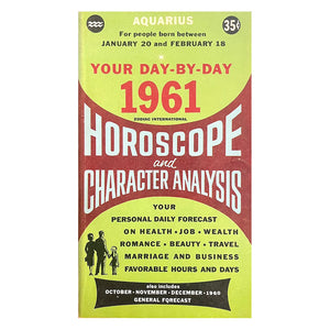 Horoscope and Character Analysis - Vintage Aquarius 1961