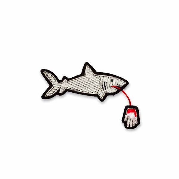 Embroidered Shark Brooch