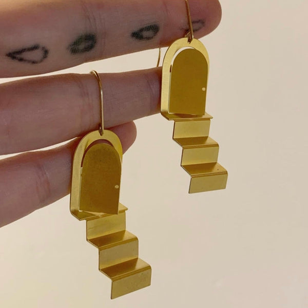 Golden Stairway Earrings