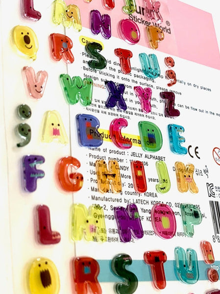 Jelly Alphabet Sticker Sheet