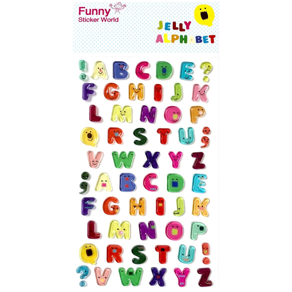 Jelly Alphabet Sticker Sheet