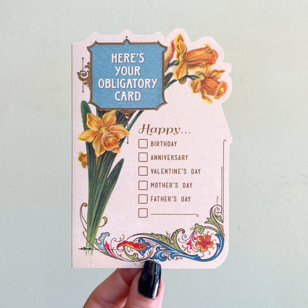 Here's Your Obligatory Card
