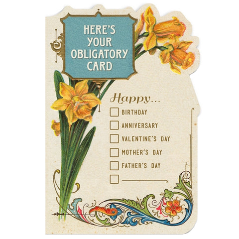 Here's Your Obligatory Card