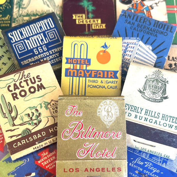 Vintage Hotel & Vacation Matches - Los Angeles & California