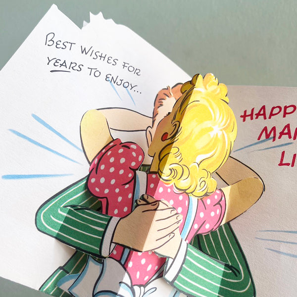 Anniversary Congratulations Card - Vintage 1950's