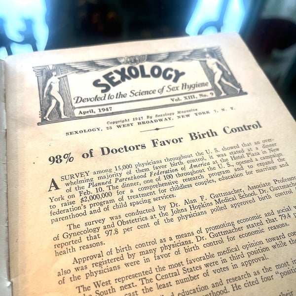 Sexology: America's First Sex Ed Magazine - Vintage April 1947