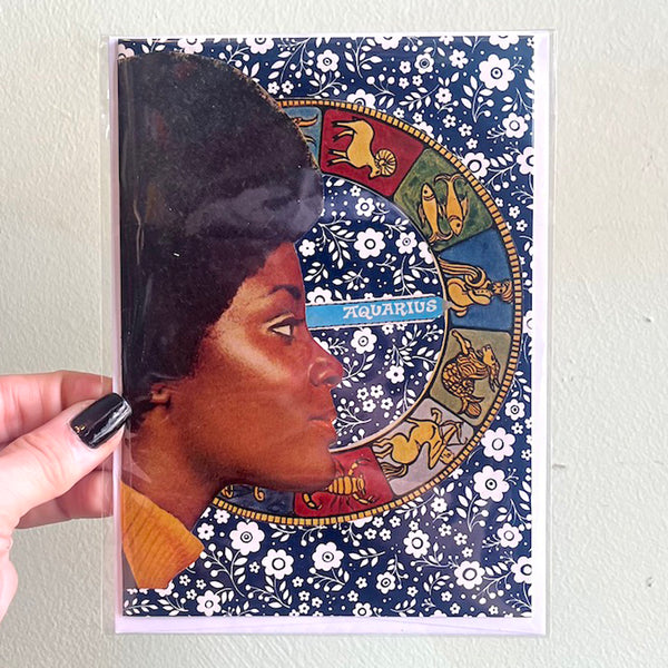 AQUARIUS - One of a Kind Zodiac Card