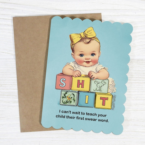 Bad Word Baby Card