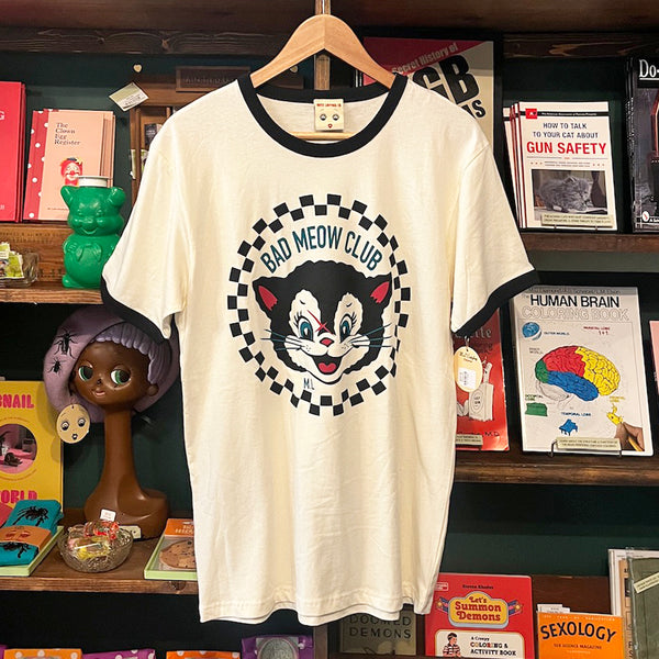 Bad Meow Club Unisex Ringer Tee