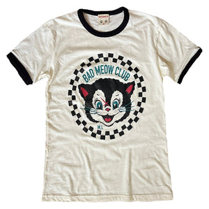 Bad Meow Club Unisex Ringer Tee