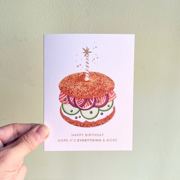 Everything Bagel Birthday Card