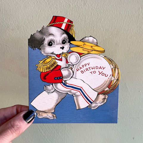 Doggy Marching Band Birthday Card