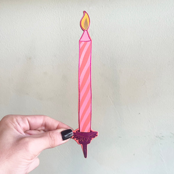 Leather Candle Bookmark