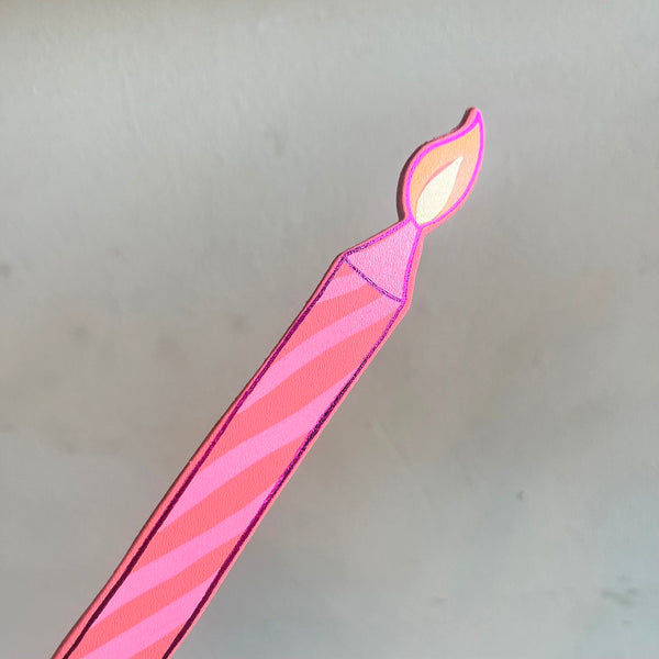 Leather Candle Bookmark