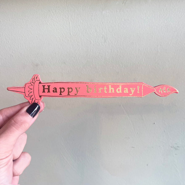 Leather Candle Bookmark