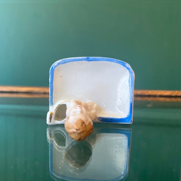 Toilet Baby Blue Ashtray - Vintage 1940's